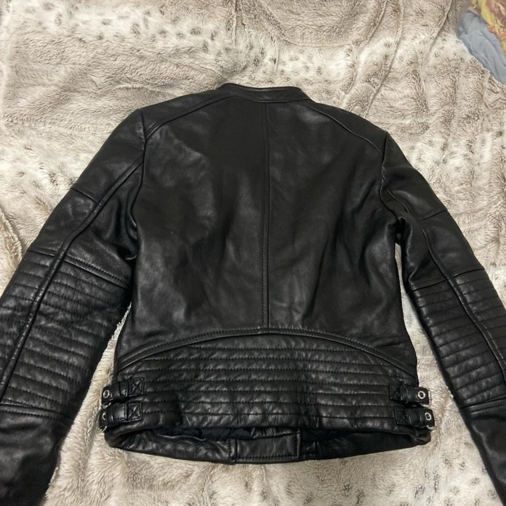 Michael Kors real lamb leather moto jacket - Picture 5 of 7